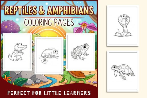 Reptiles & Amphibians Coloring Pages