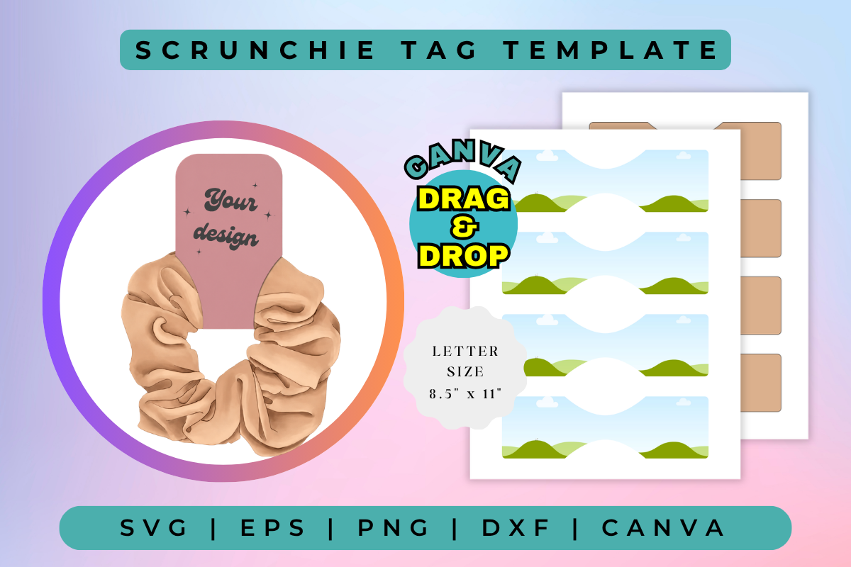 Scrunchie Tag Template