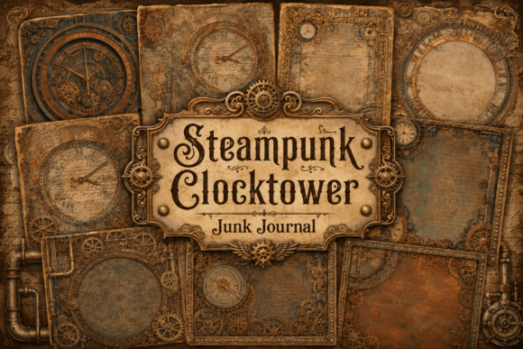 Steampunk Clocktower Junk Journal