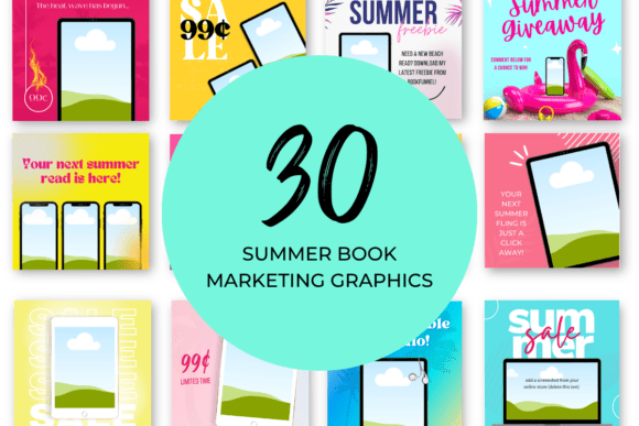 Summer Book Marketing Canva Templates Graphics
