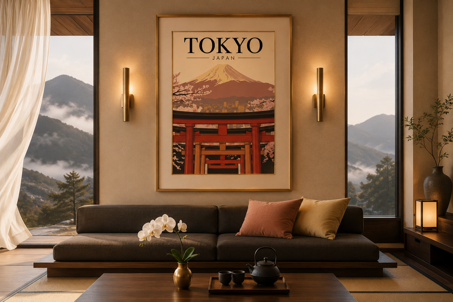 Tokyo Japan Vintage Travel Poster