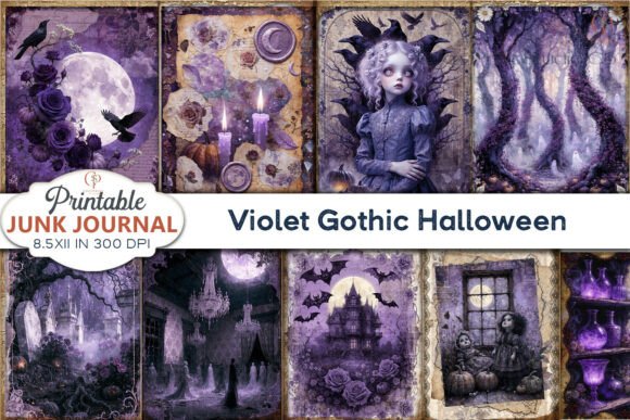 Violet Gothic Halloween Junk Journal