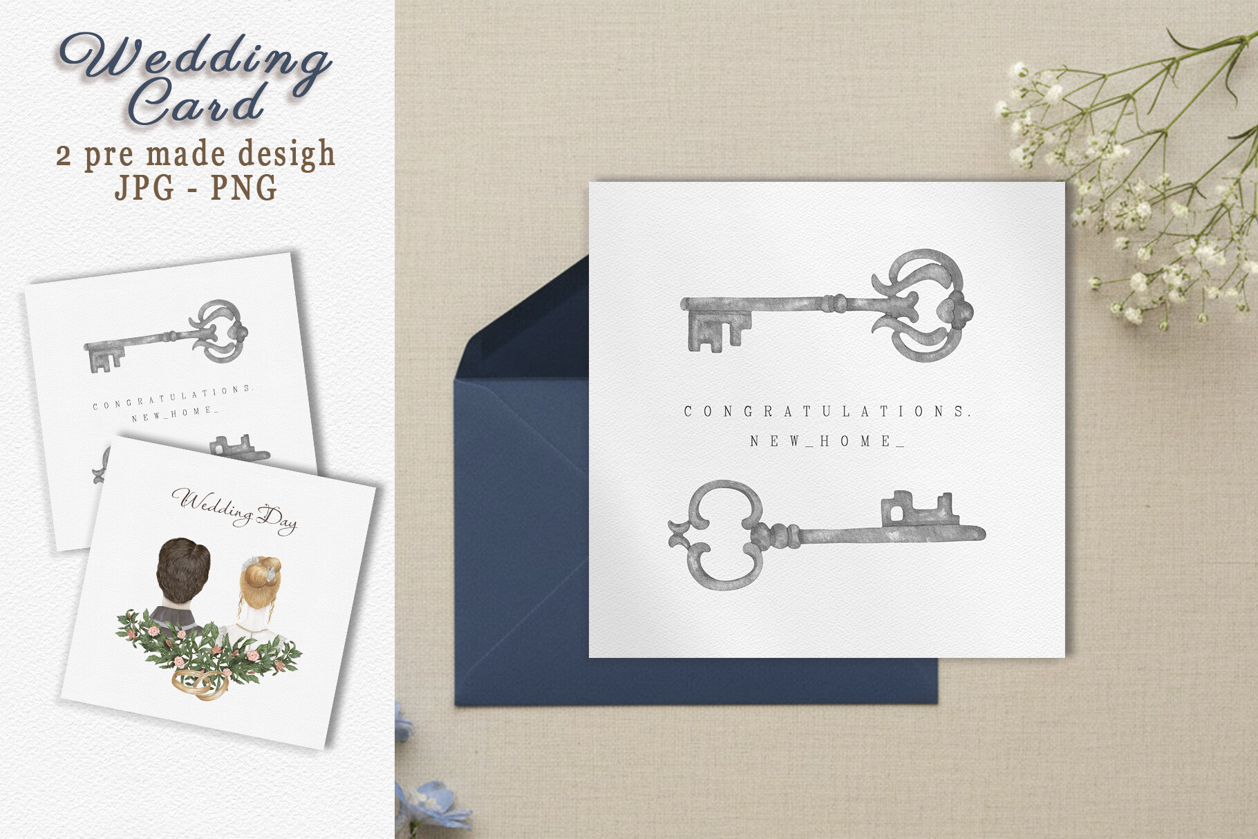 Wedding Watercolor Posters Cards