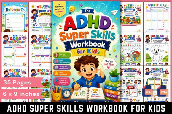 ADHD Super Skills Workbook for Kids
