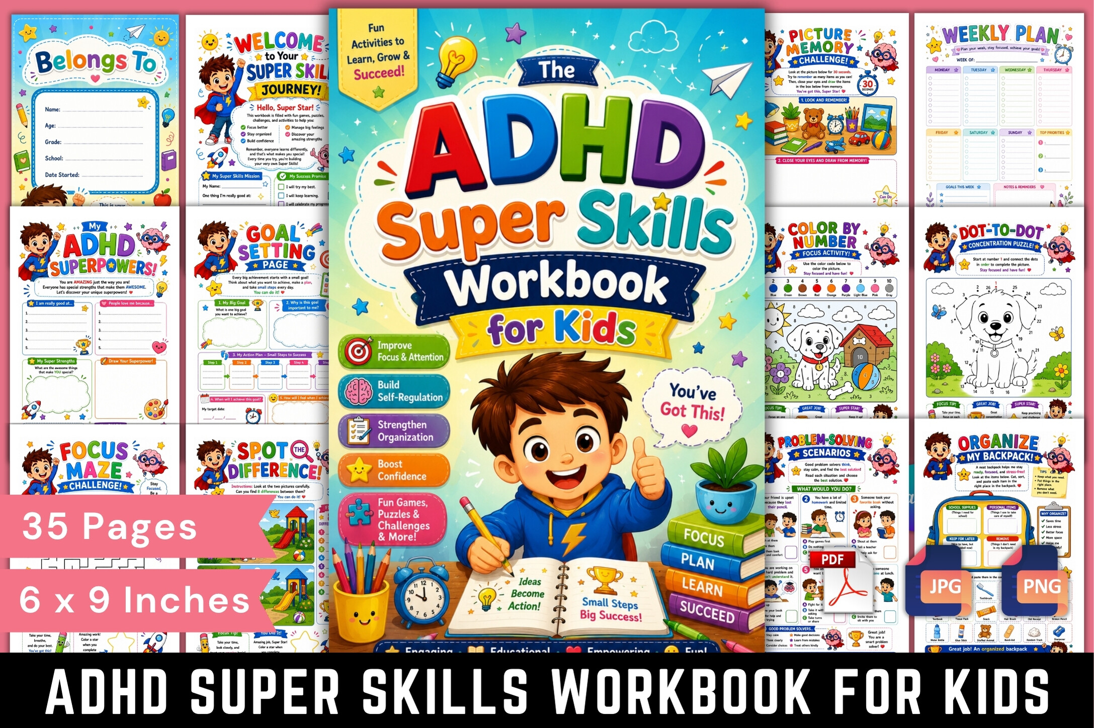 ADHD Super Skills Workbook for Kids