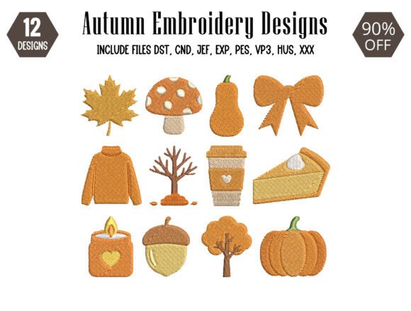 Autumn Embroidery Design