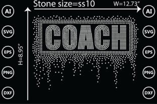 Coach Rhinestone Template ( Coach) Rhinestone Templates Design Graphic by TRANSFORM200 · Creative ...