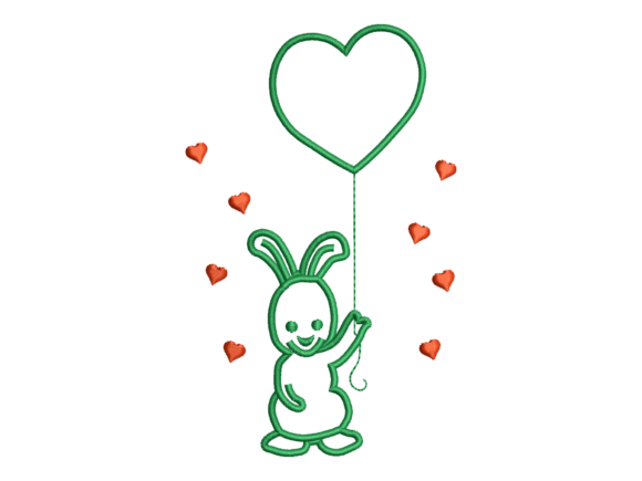 Cute Bunny Heart Balloon