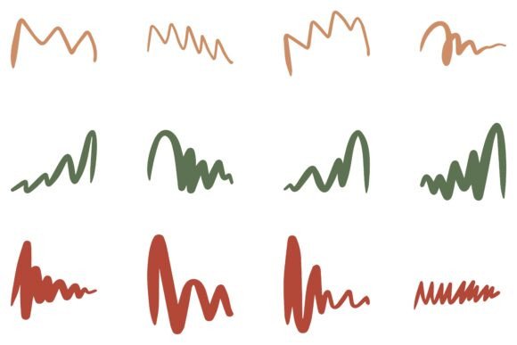Decorative Abstract Line Design Set