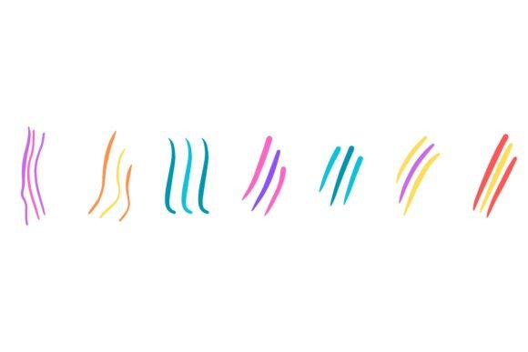Decorative Abstract Line Design Set