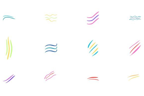 Decorative Abstract Line Design Set