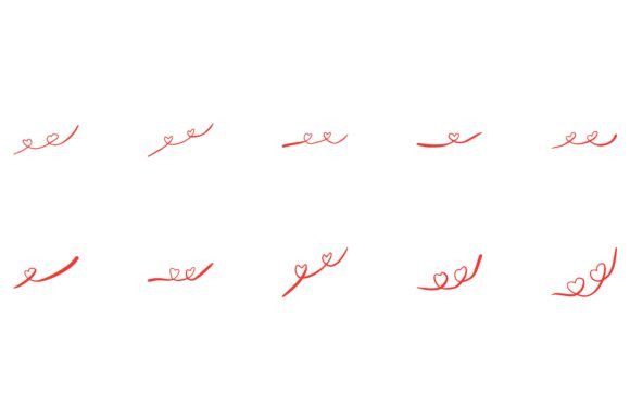 Decorative Love Line Design Set