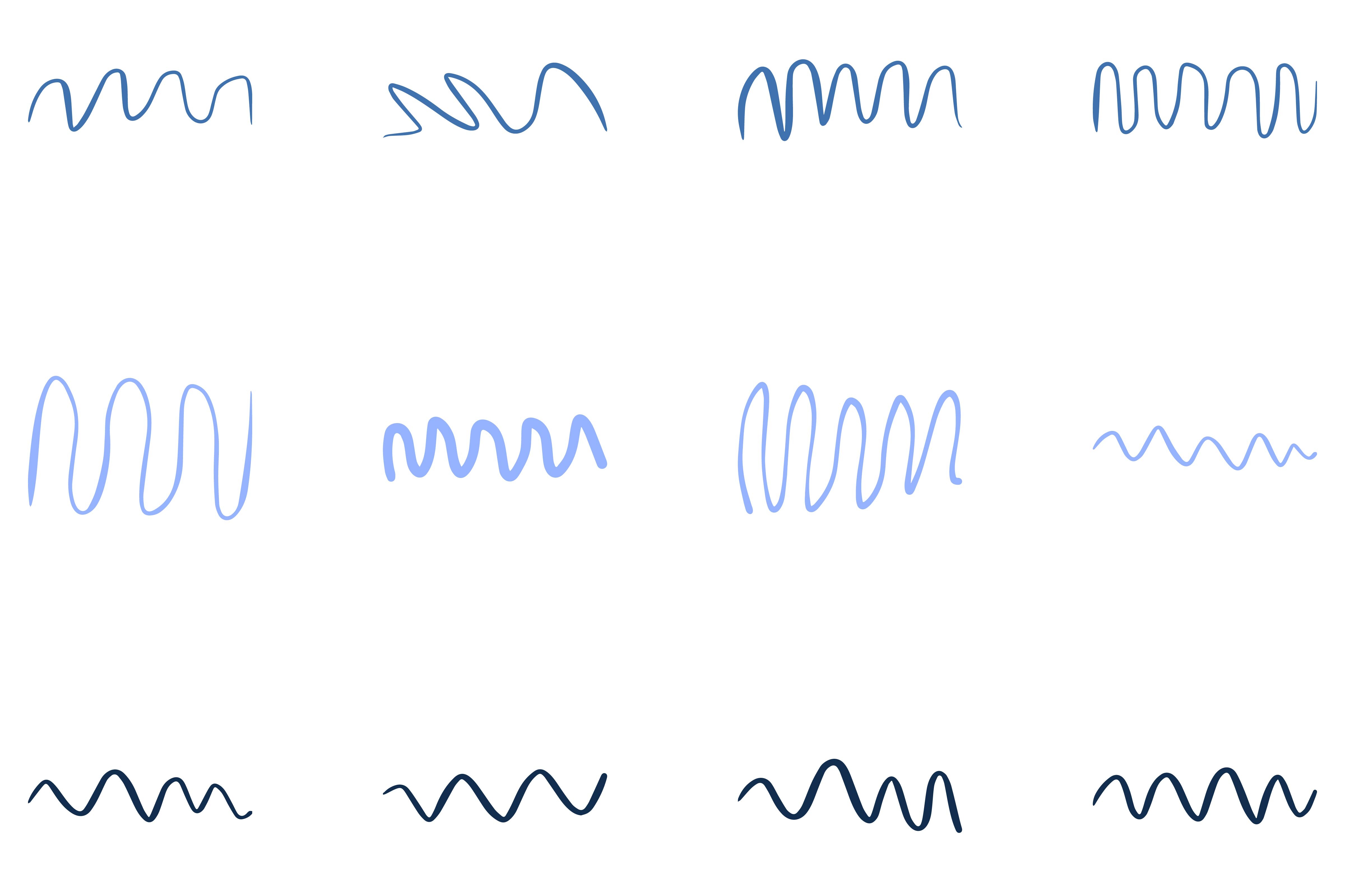 Decorative Wave Line Design Set
