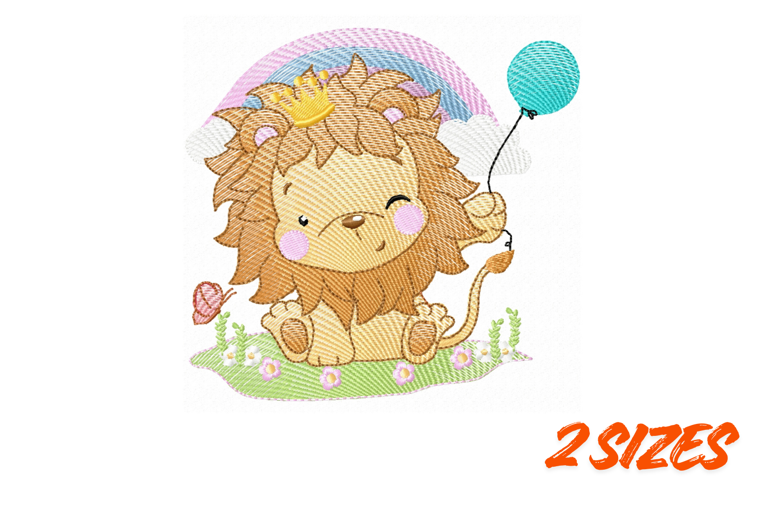 Embroidery Design with Prince Lion