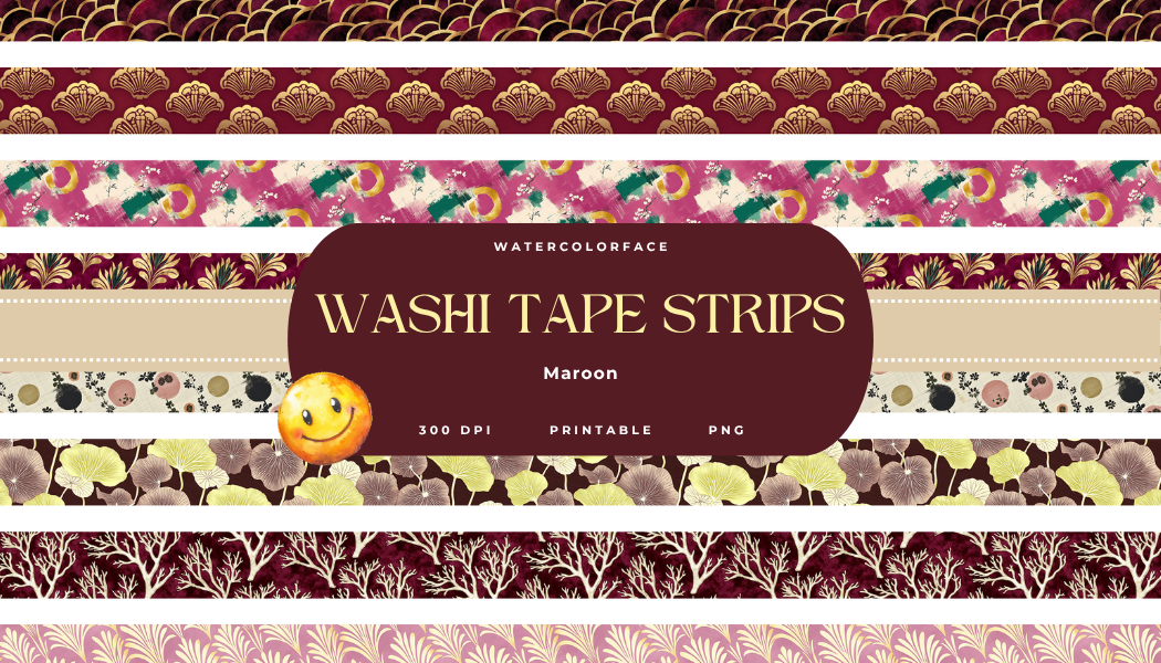 Maroon Washi Tape