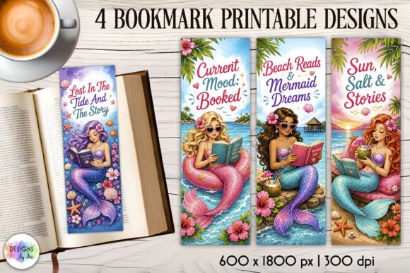 Mermaid Reader Printable Bookmarks