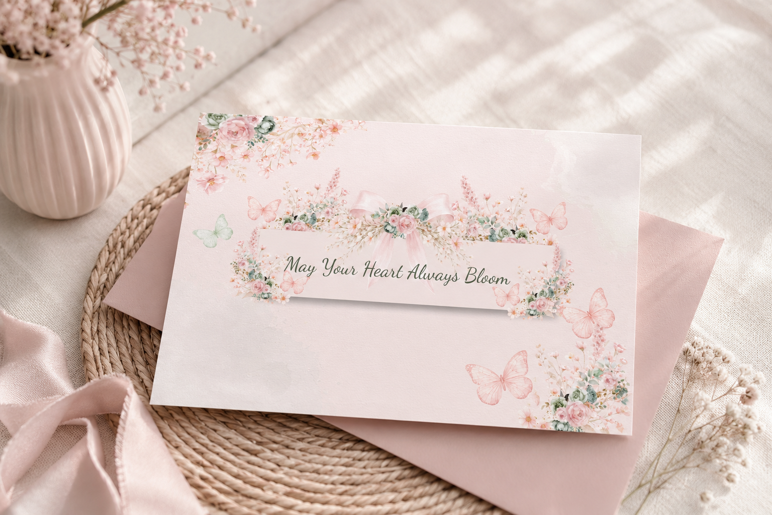 Pastel Floral Butterfly Card Bundle