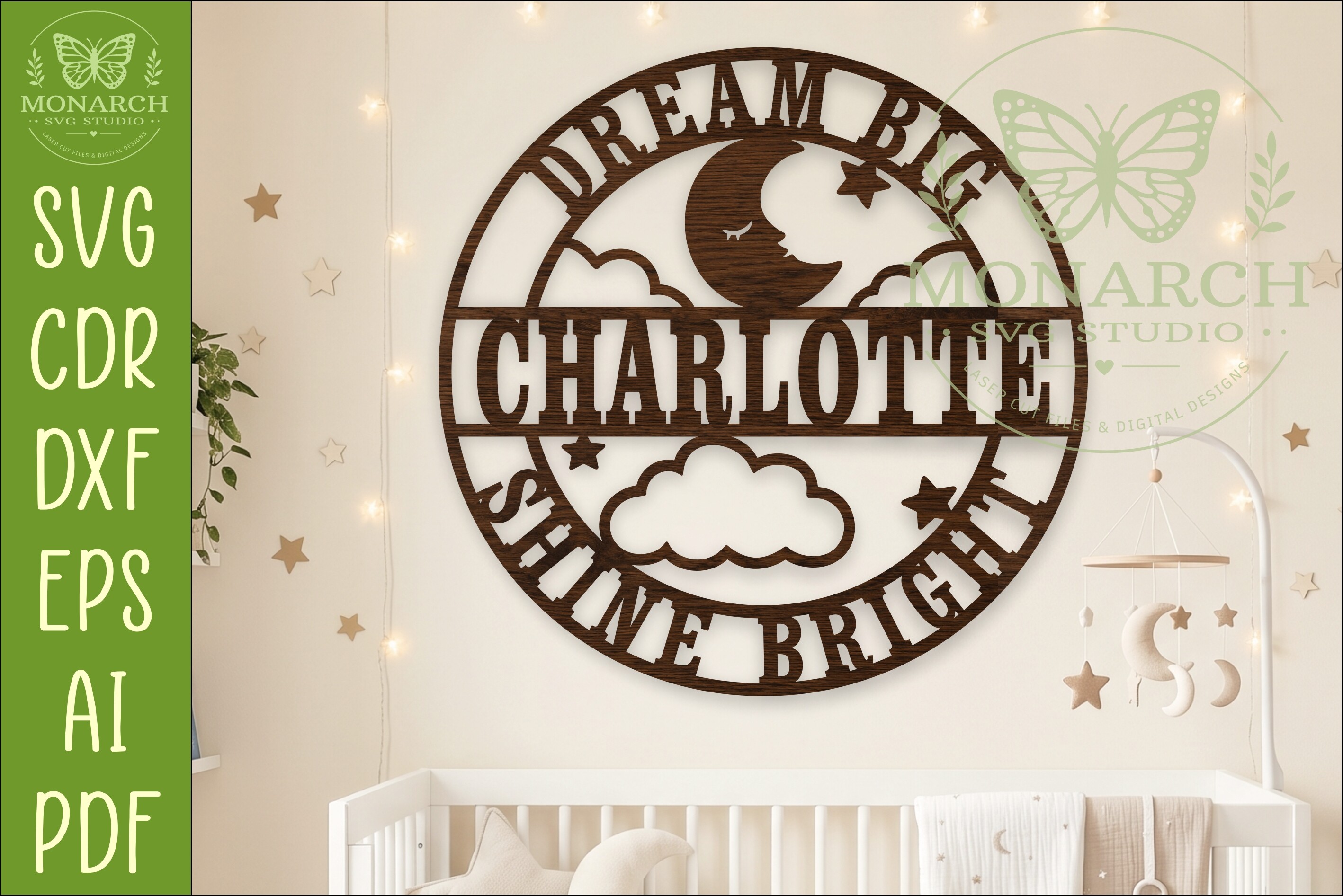 Personalized Dream Big Shine Bright Moon