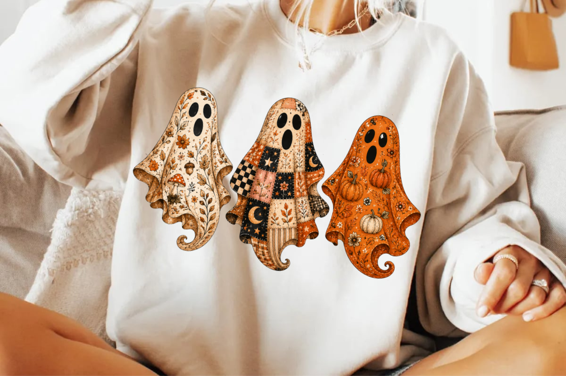 Preppy Ghosts PNG, Fall, Halloween PNG Graphic by Sun.Svg · Creative ...