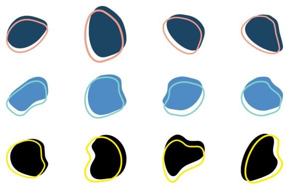 Simple Blob Abstract Shape Design Set