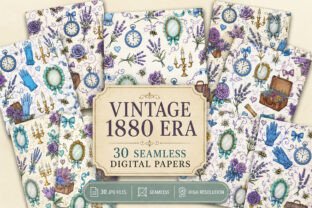 Vintage 1880 Era Seamless Pattern Graphic by Vintage · Creative Fabrica