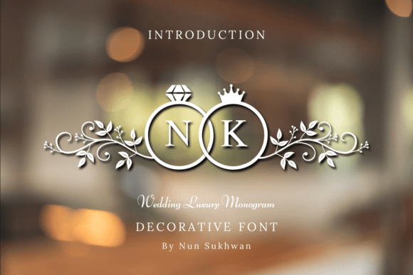 Preview specimen of Wedding Luxury decorative font