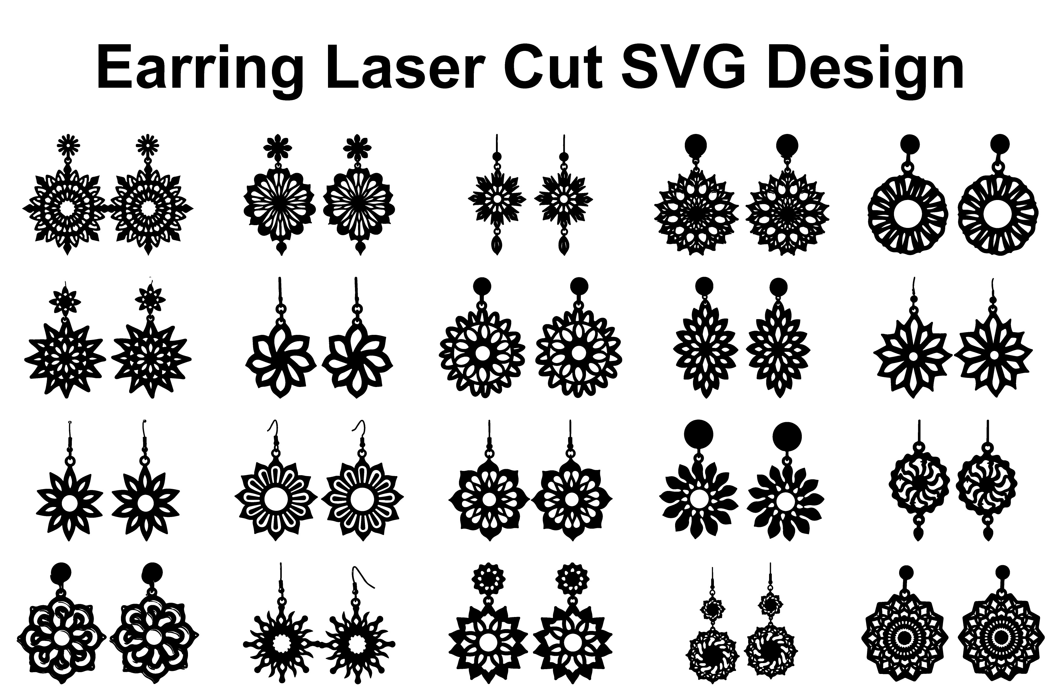 Wood Earring SVG Design Pack