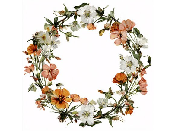 14 JPG Autumn Floral Wreath Set
