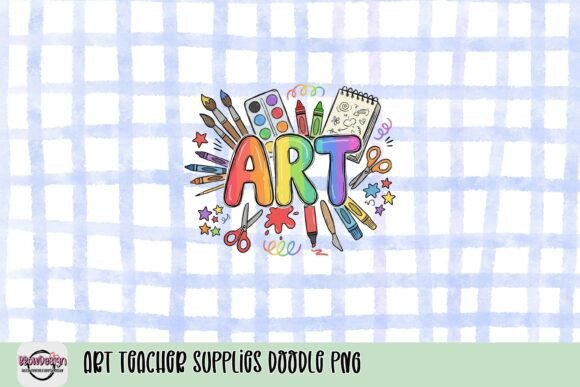 Art Teacher Supplies Doodle PNG