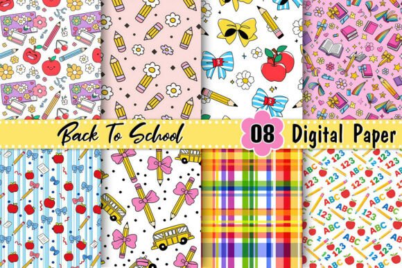 Back to School Digital Paper