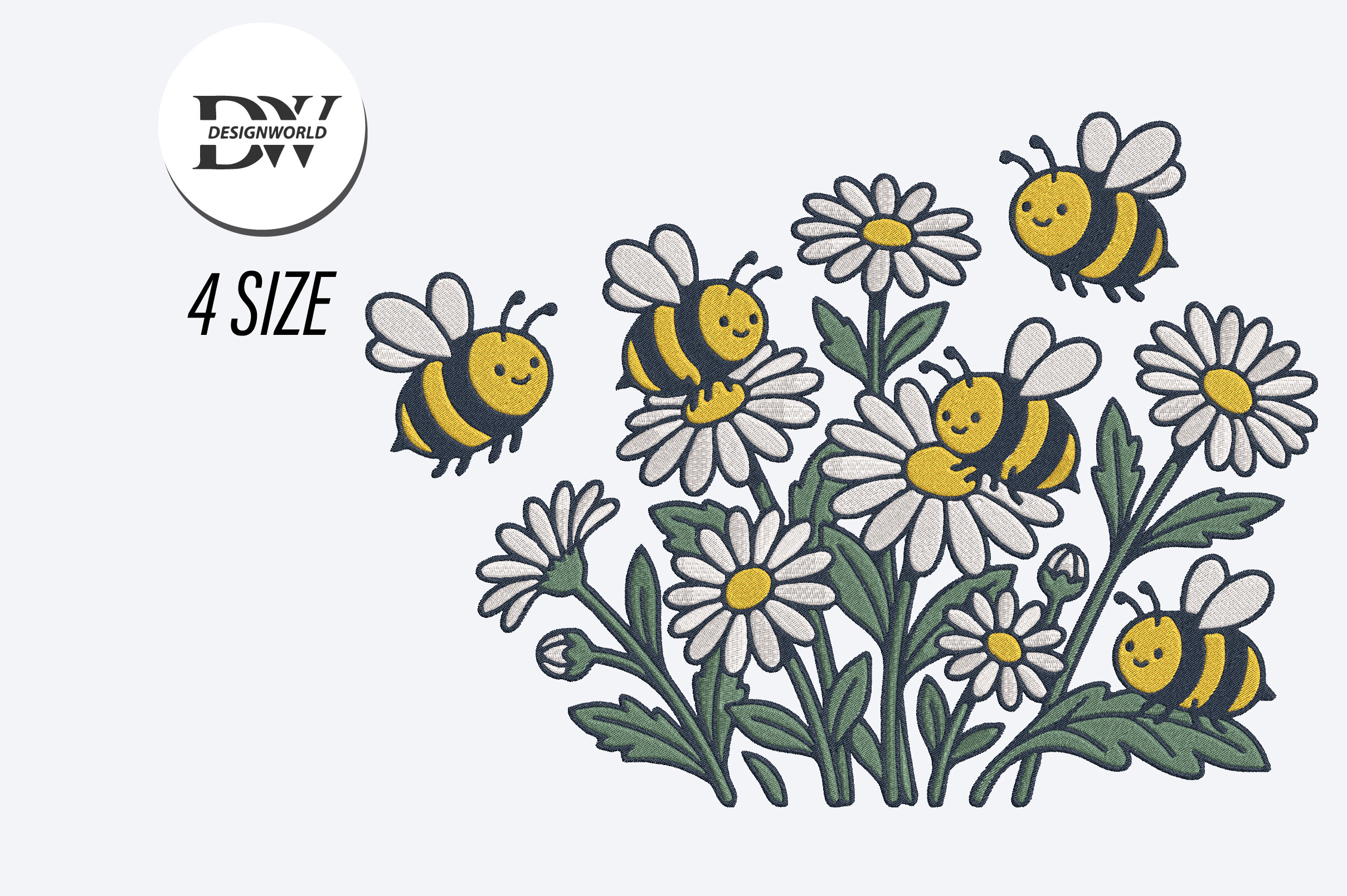 Bee Embroidery Design