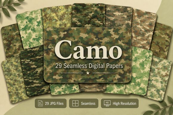 Camo Seamless Pattern Set