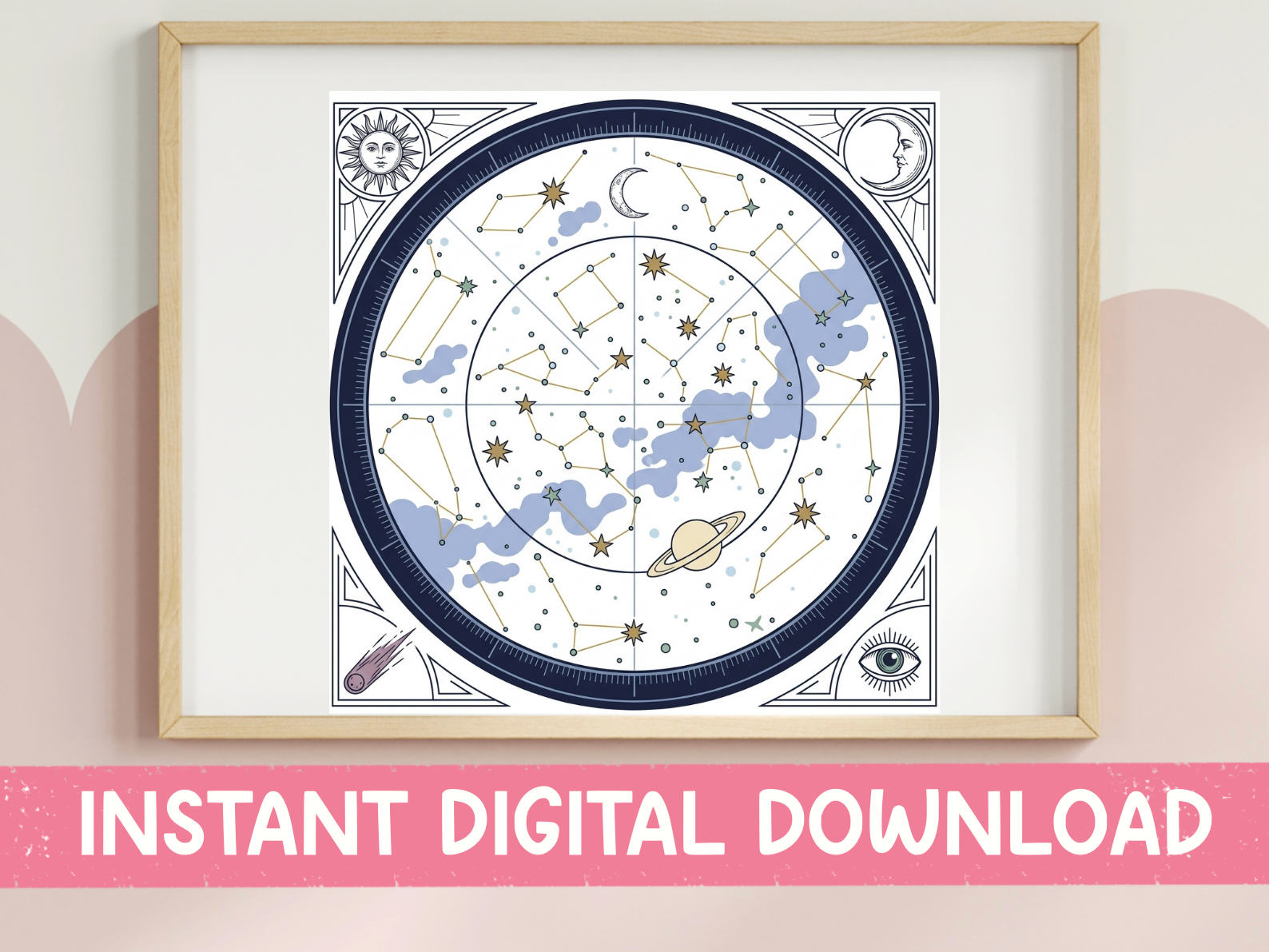 Celestial Star Map Constellation Chart