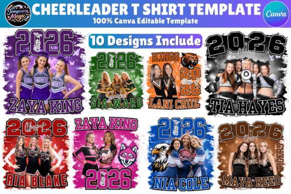 Cheerleader T Shirt Design Template