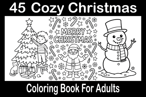 Cozy Christmas Coloring Book for Adults