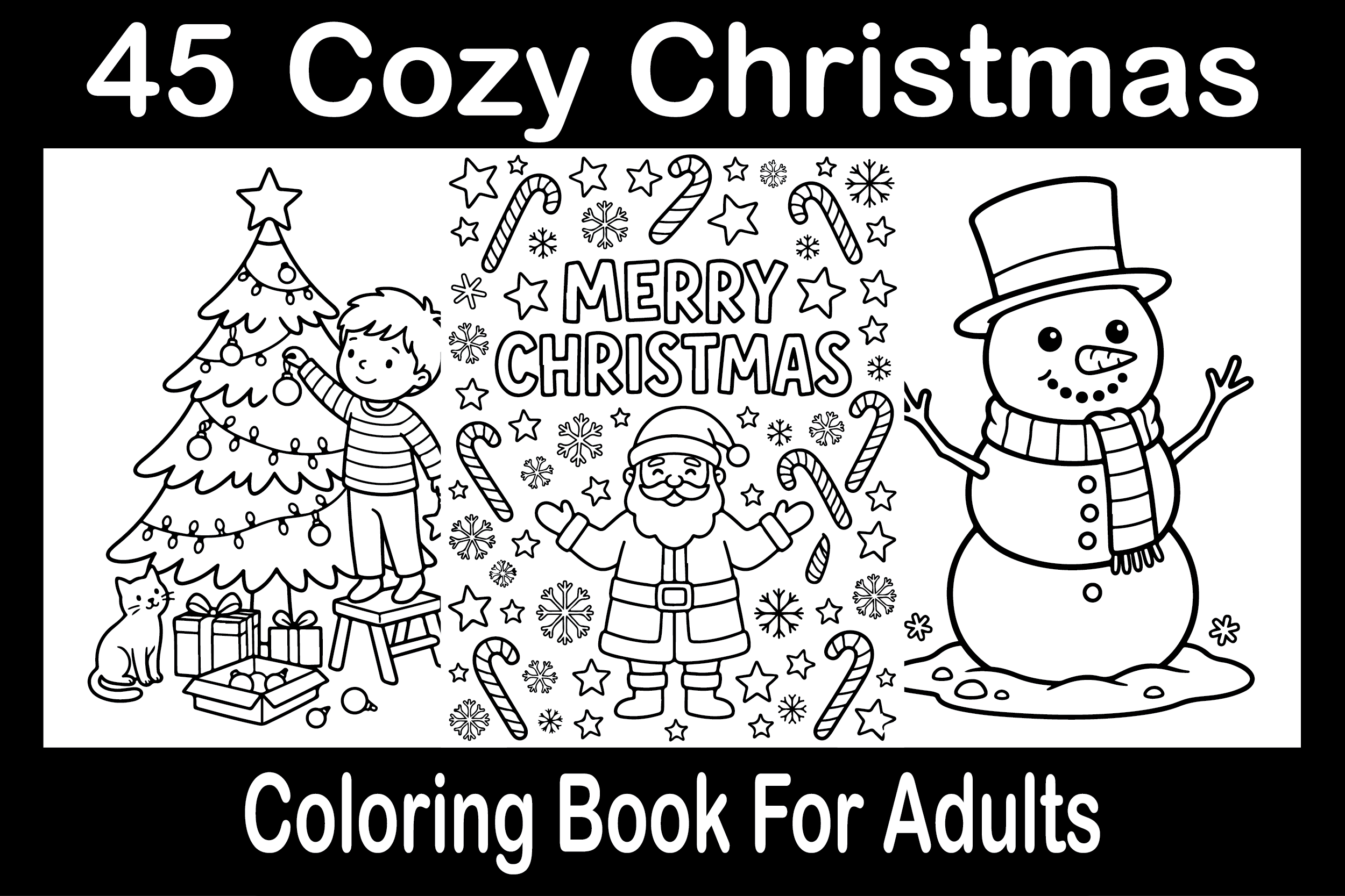Cozy Christmas Coloring Book for Adults