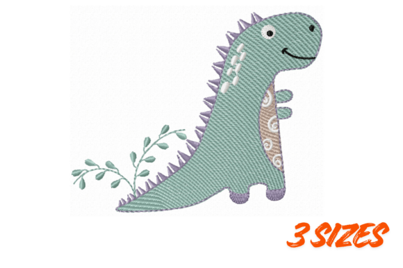 Cute Baby Dino Embroidery Design File