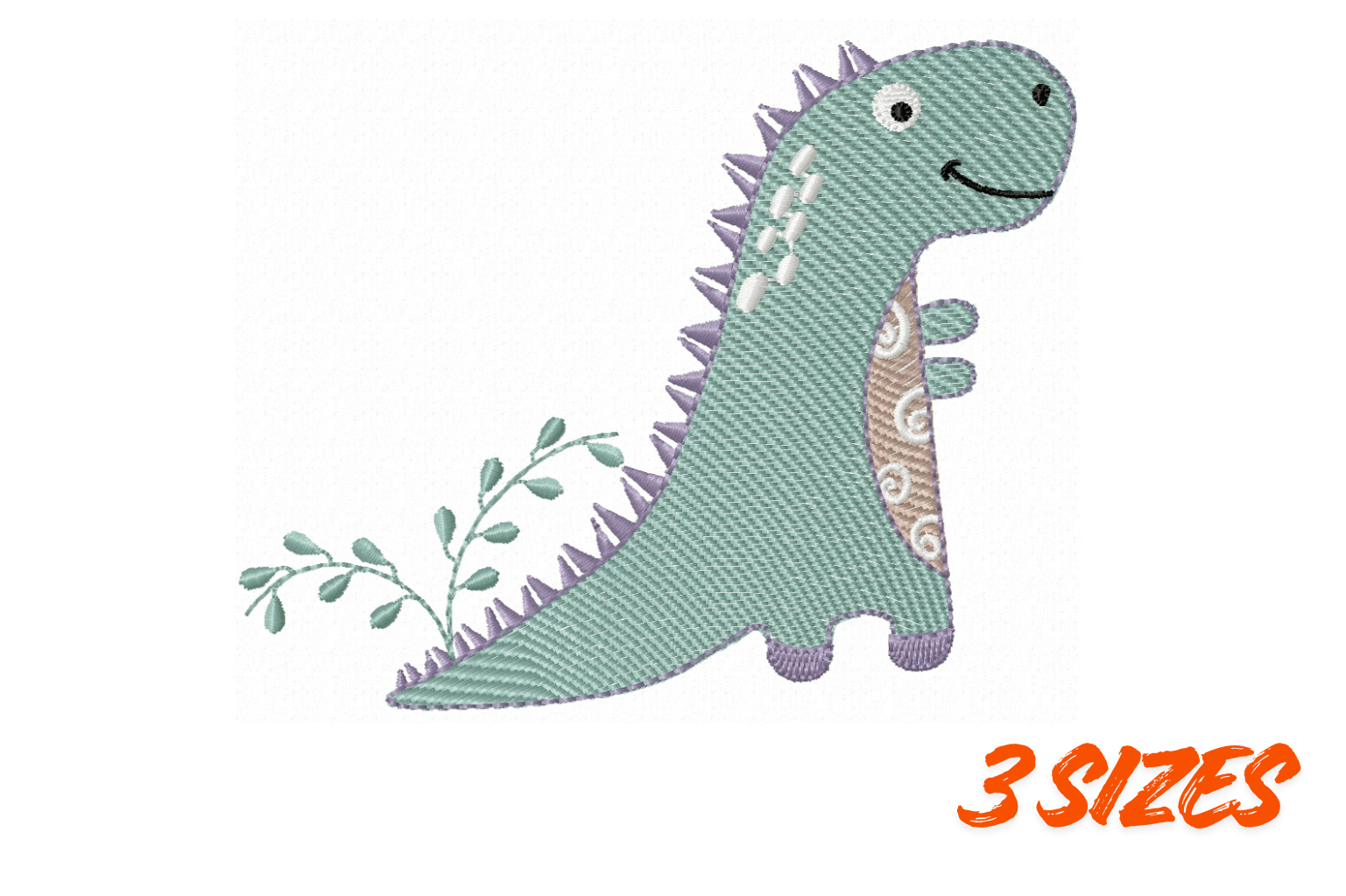 Cute Baby Dino Embroidery Design File