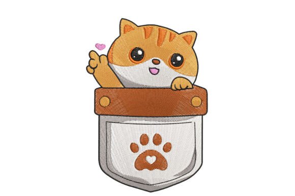 Cute Cat in Pocket