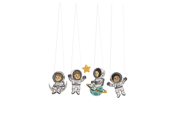 Hanging Astronauts Space