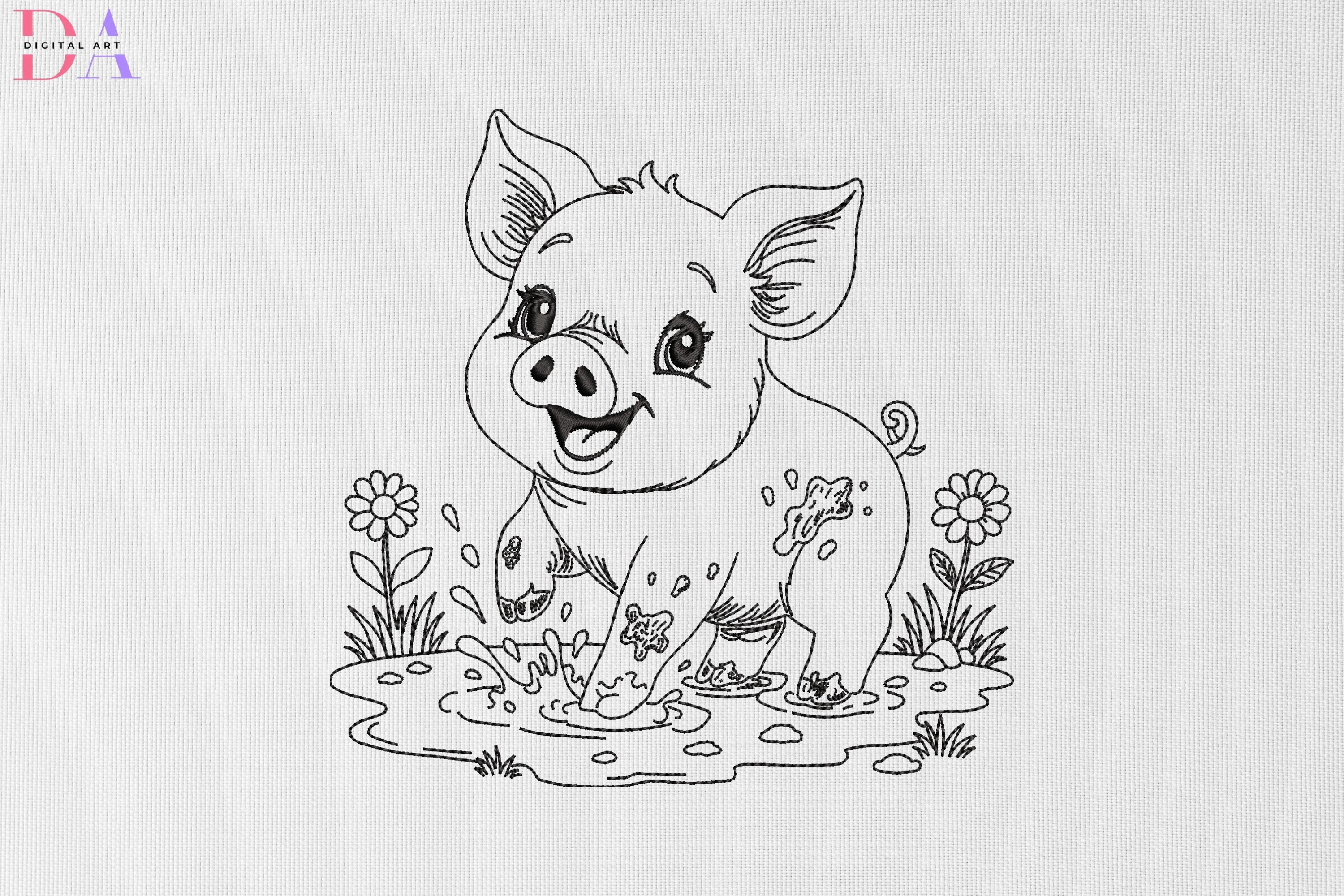 Happy Piglet Mud Splash