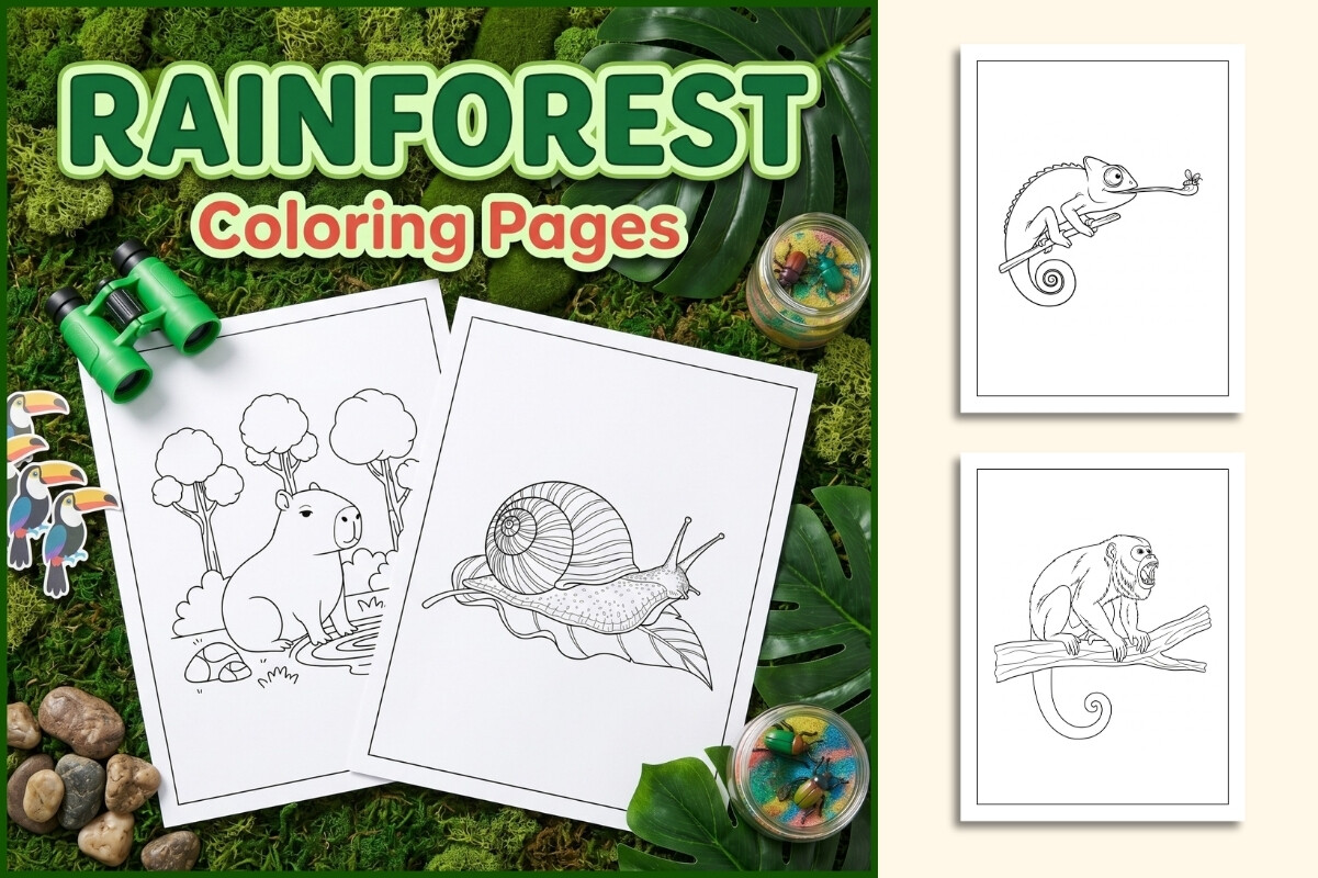 Rainforest Coloring Pages for Kids
