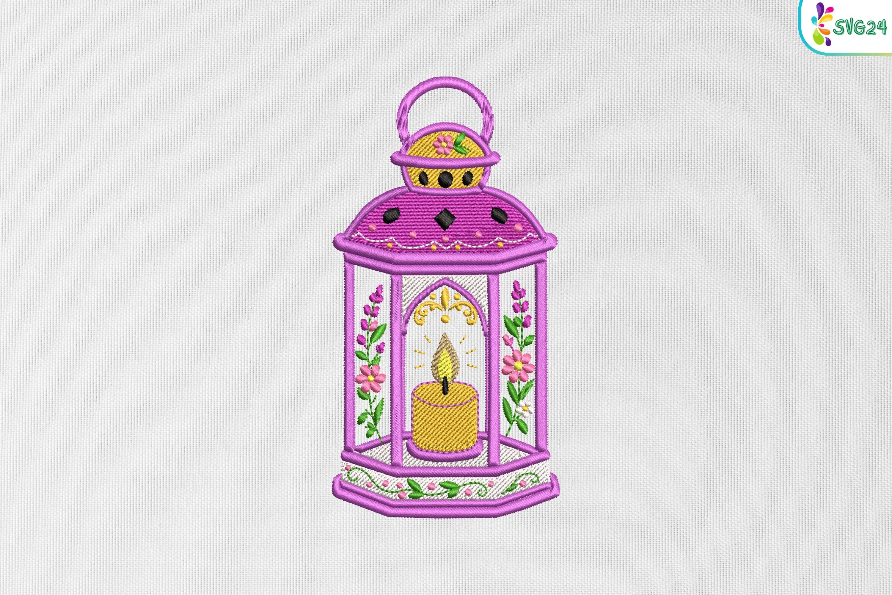 Ramadan Lantern Floral Candle Glow