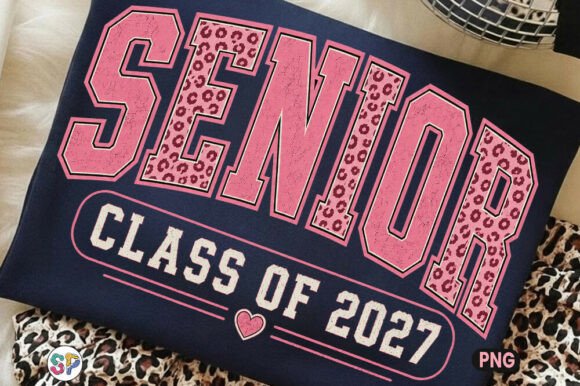 Senior Class of 2027 Pink Leopard Shirt