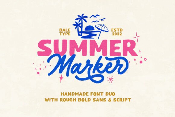 Preview specimen of Summer Marker sans serif font