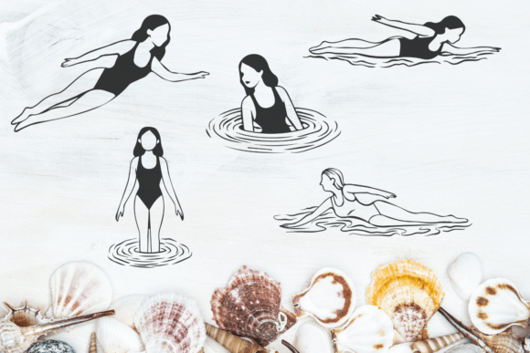 Swimmer Ladies SVG