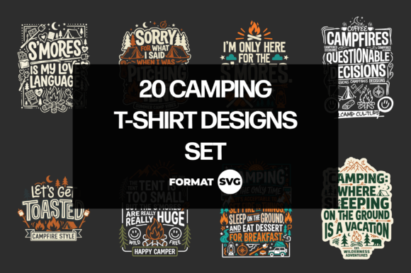 20 Retro Camping SVG Designs