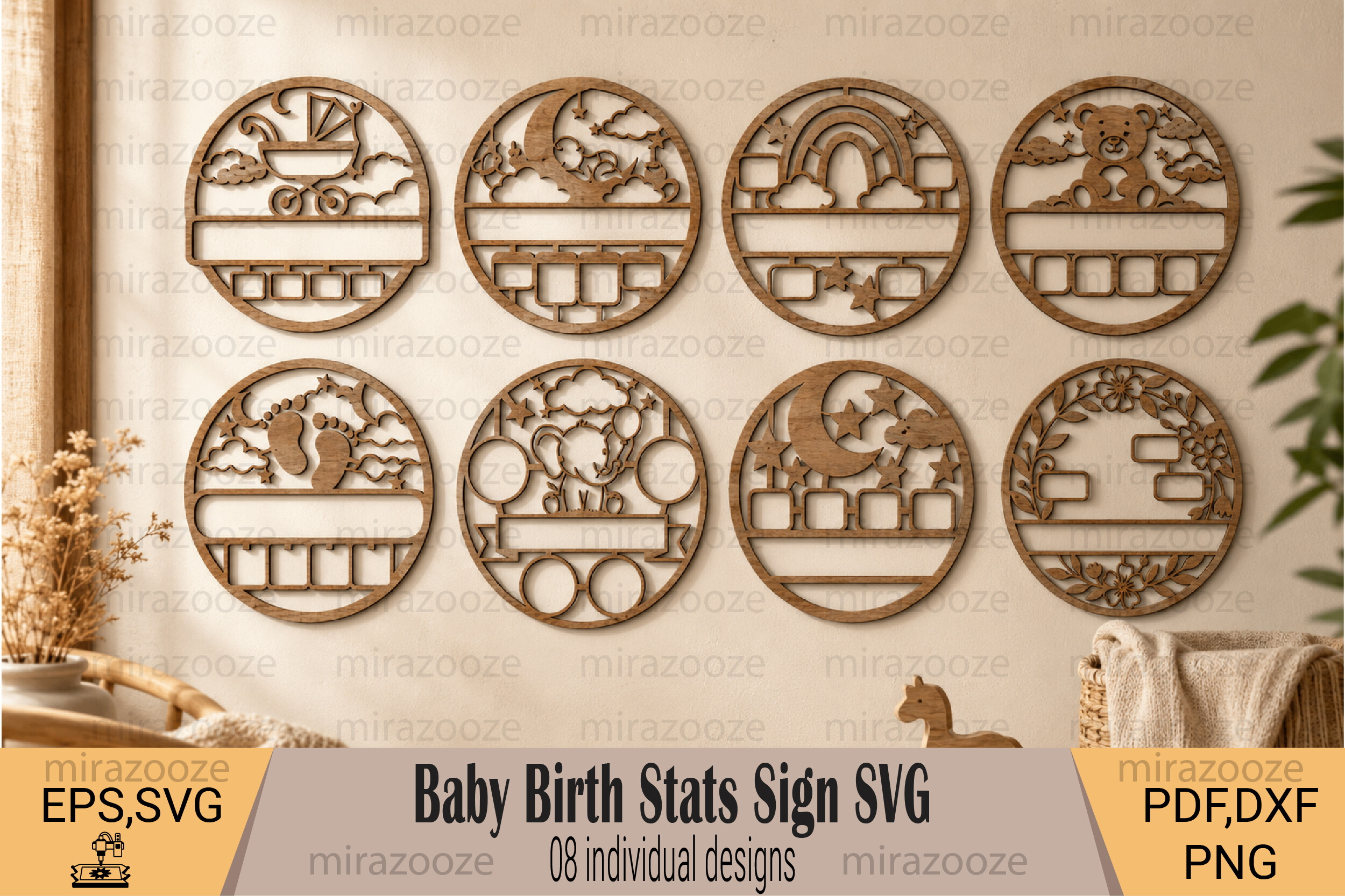Baby Birth Stats Sign SVG Bundle · Creative Fabrica