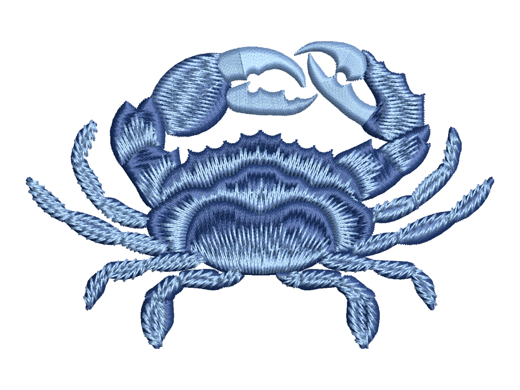 Blue Sea Crab Embroidery Design