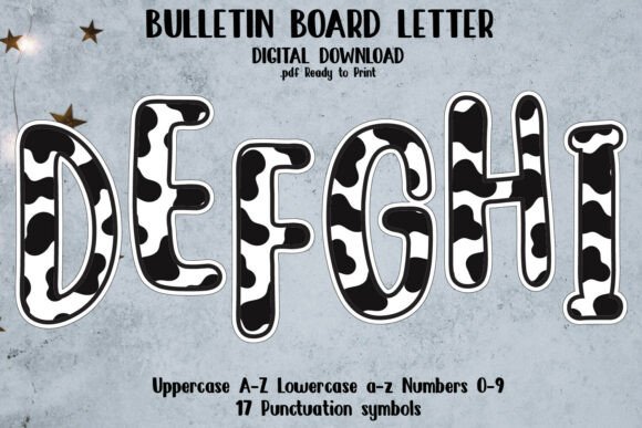 Bulletin Board Alphabet Letters Prints
